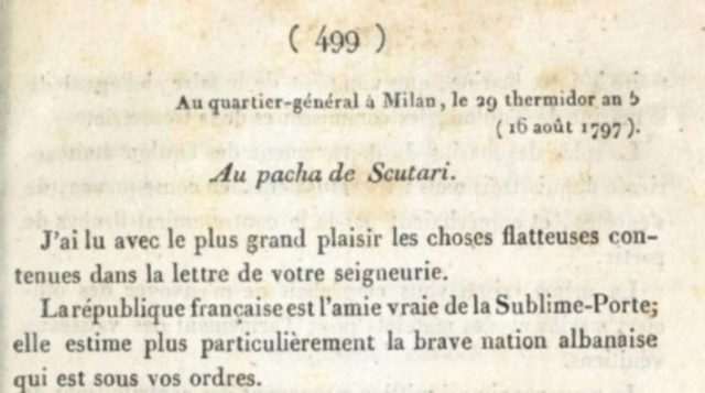 Dokumenti/ Napoleon Bonaparti: Shqiptarët, komb trim
