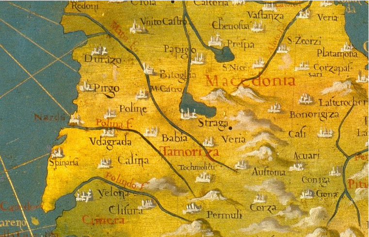 Harta e Stefano Bonsignori e vitit 1585 (Burimi: shqip.info)